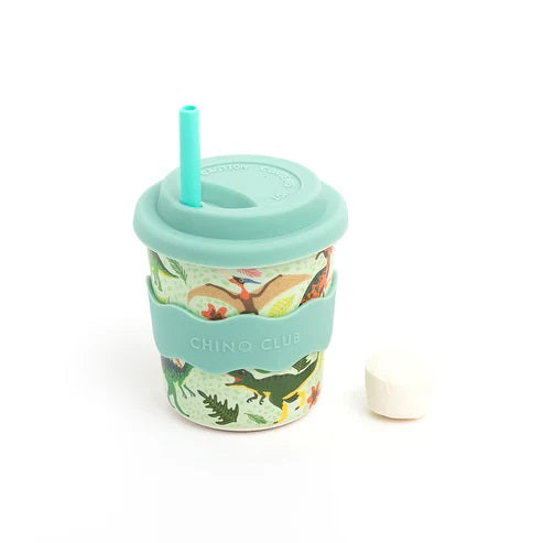 Dinosaur Babychino Cup 8oz (Straw Included) image 0