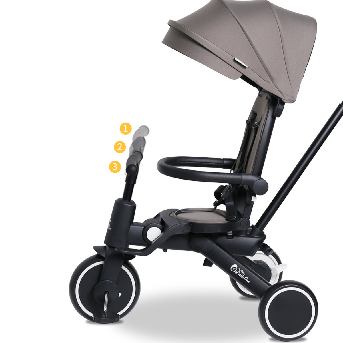 Foryourlittleone Xplor 6 in 1 Foldable Trike - Grey Olive (10m-5y)