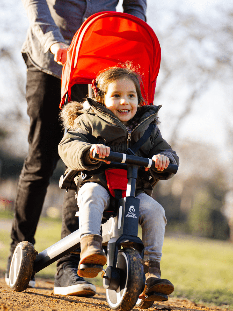 Foryourlittleone Xplor 6 in 1 Foldable Trike - Jet Black (10m-5y)