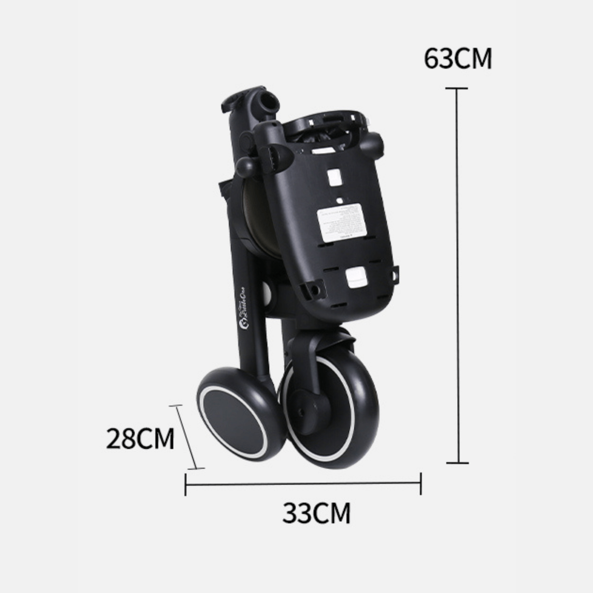 Foryourlittleone Xplor 6 in 1 Foldable Trike - Jet Black (10m-5y)