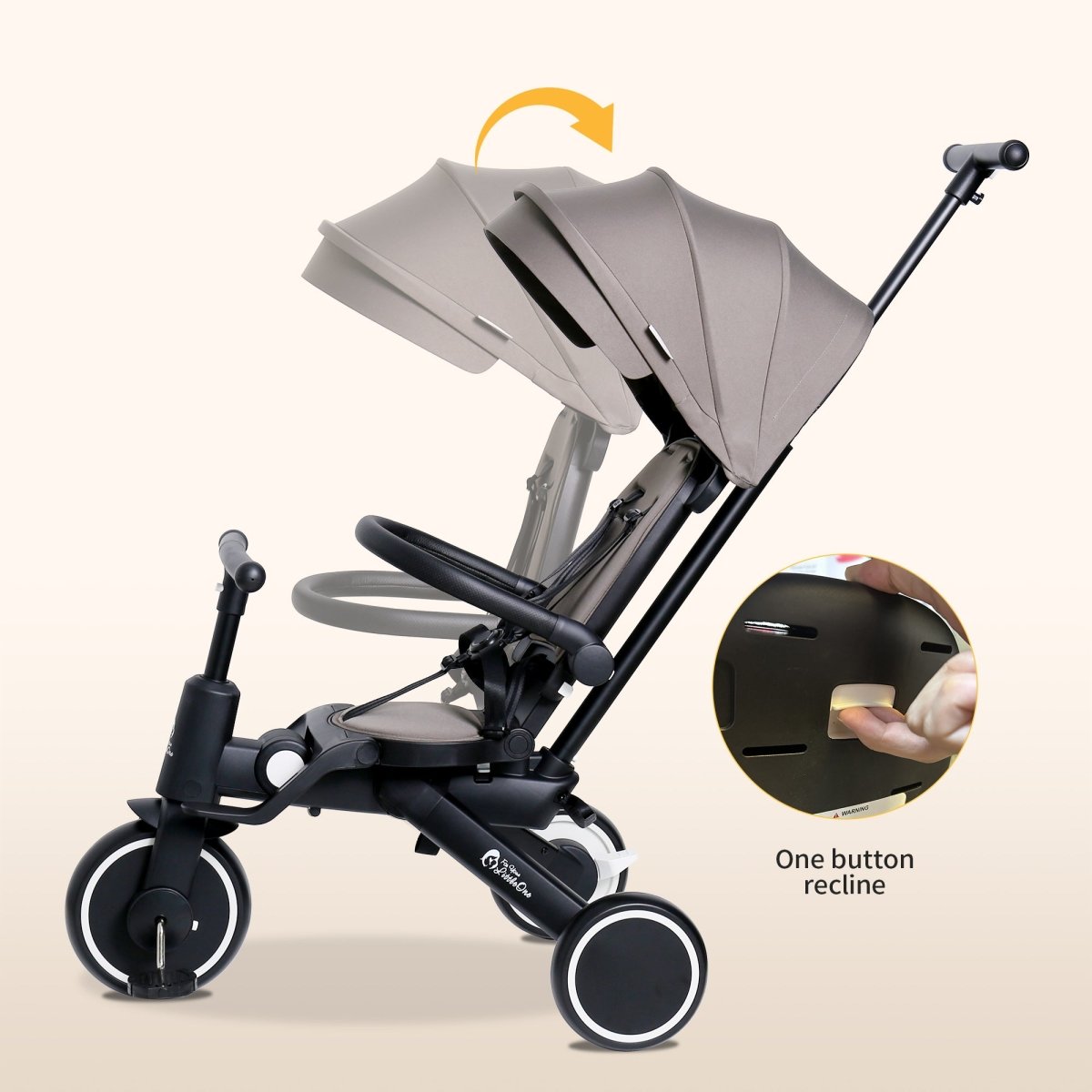 Foryourlittleone Xplor 6 in 1 Foldable Trike - Pastel Pink (10m-5y)