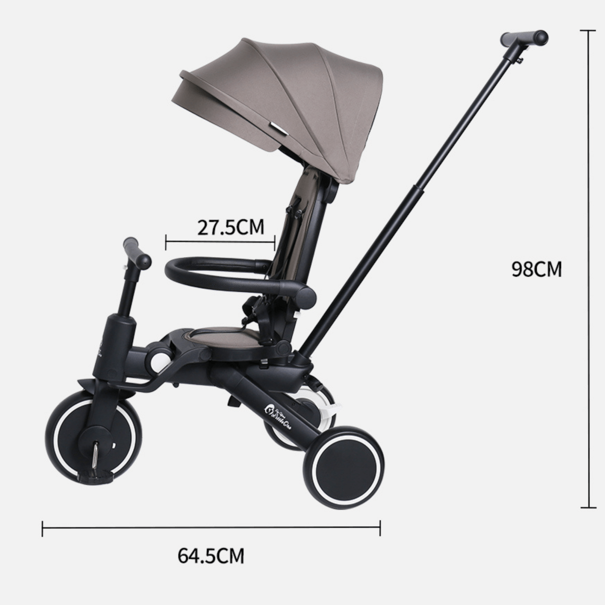 Foryourlittleone Xplor 6 in 1 Foldable Trike - Pastel Pink (10m-5y)