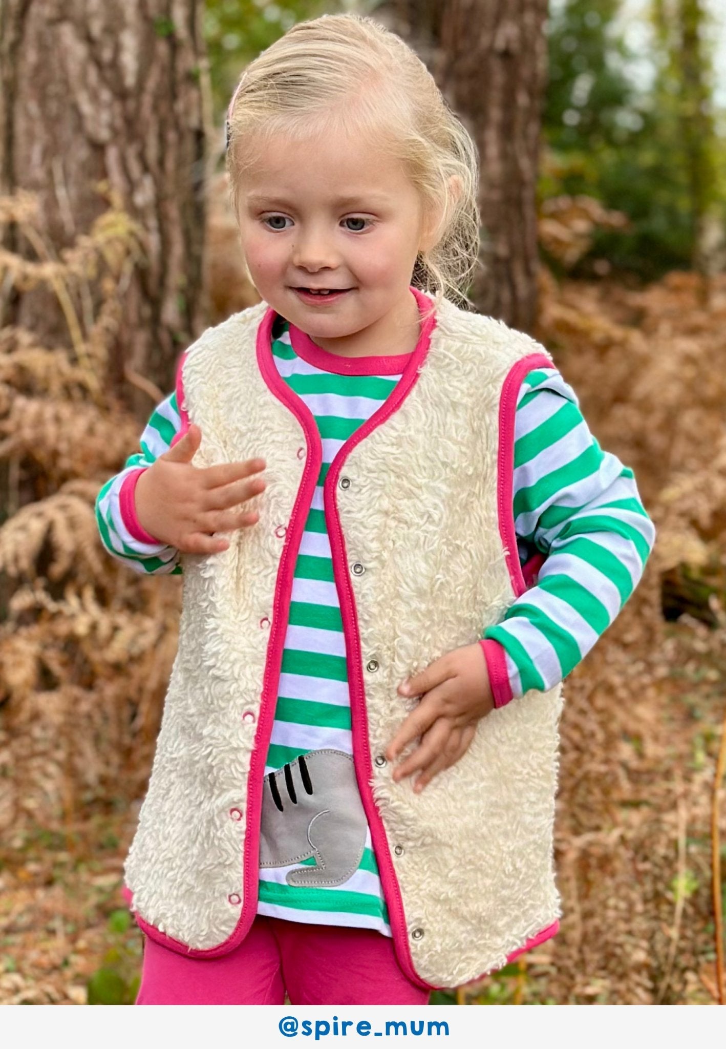 Toby Tiger Organic Kitten Print Reversible Gilet