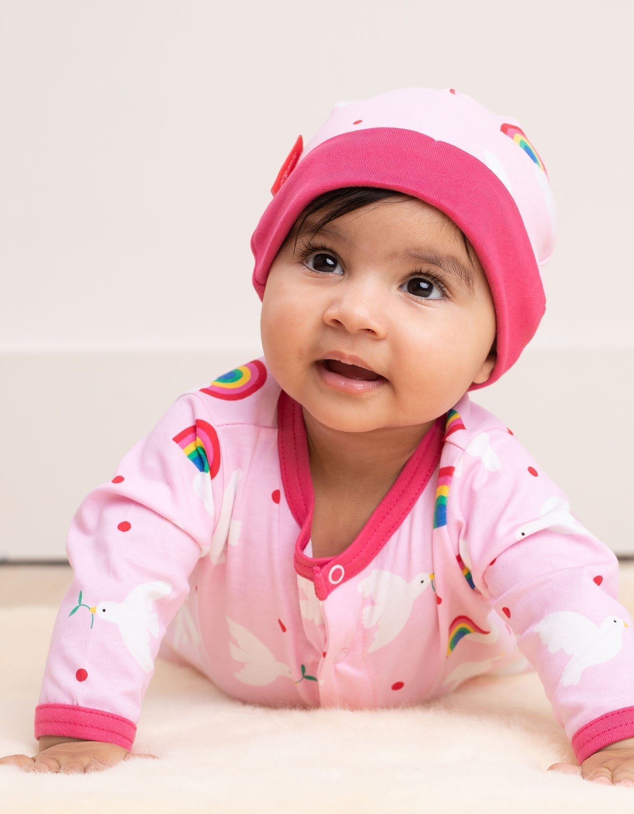 Toby Tiger Organic Dove Print Baby Gift Set