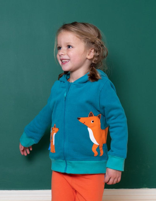 Toby Tiger Organic Fox Applique Hoodie