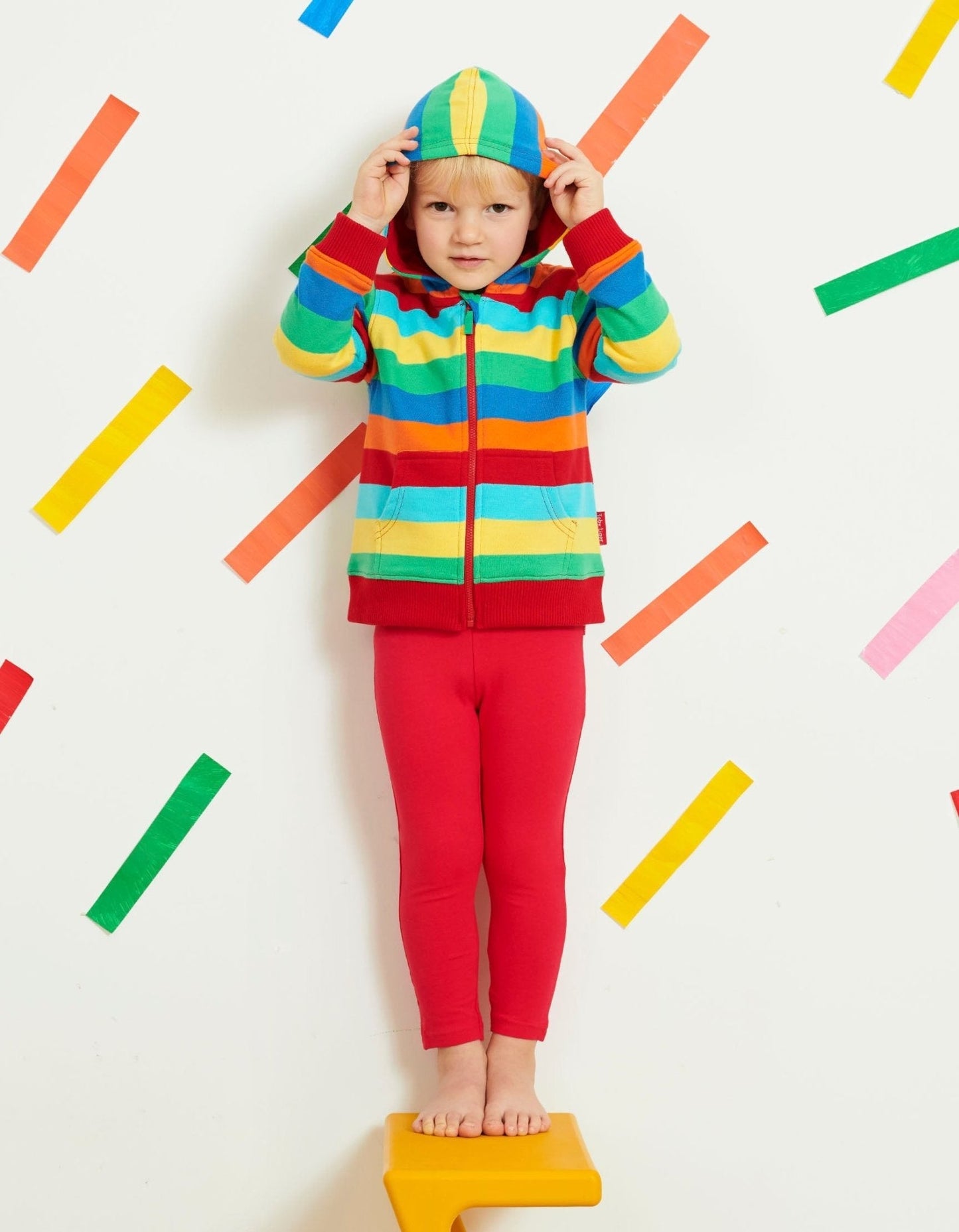 Toby Tiger Organic Multi Stripe Hoodie