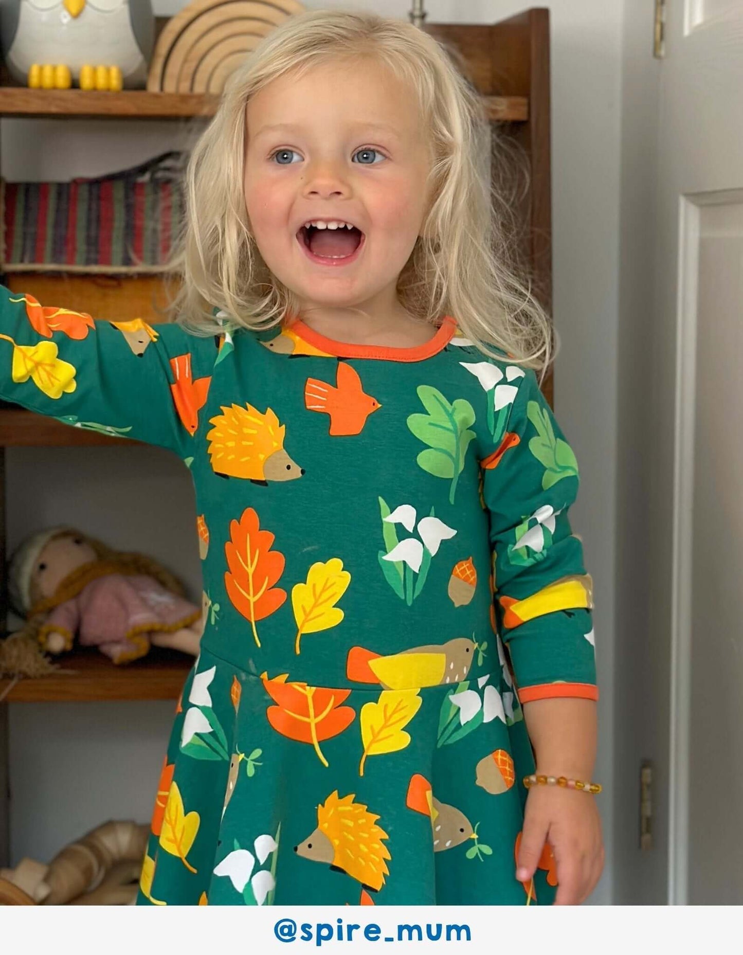 Toby Tiger Organic Autumn Print Skater Dress