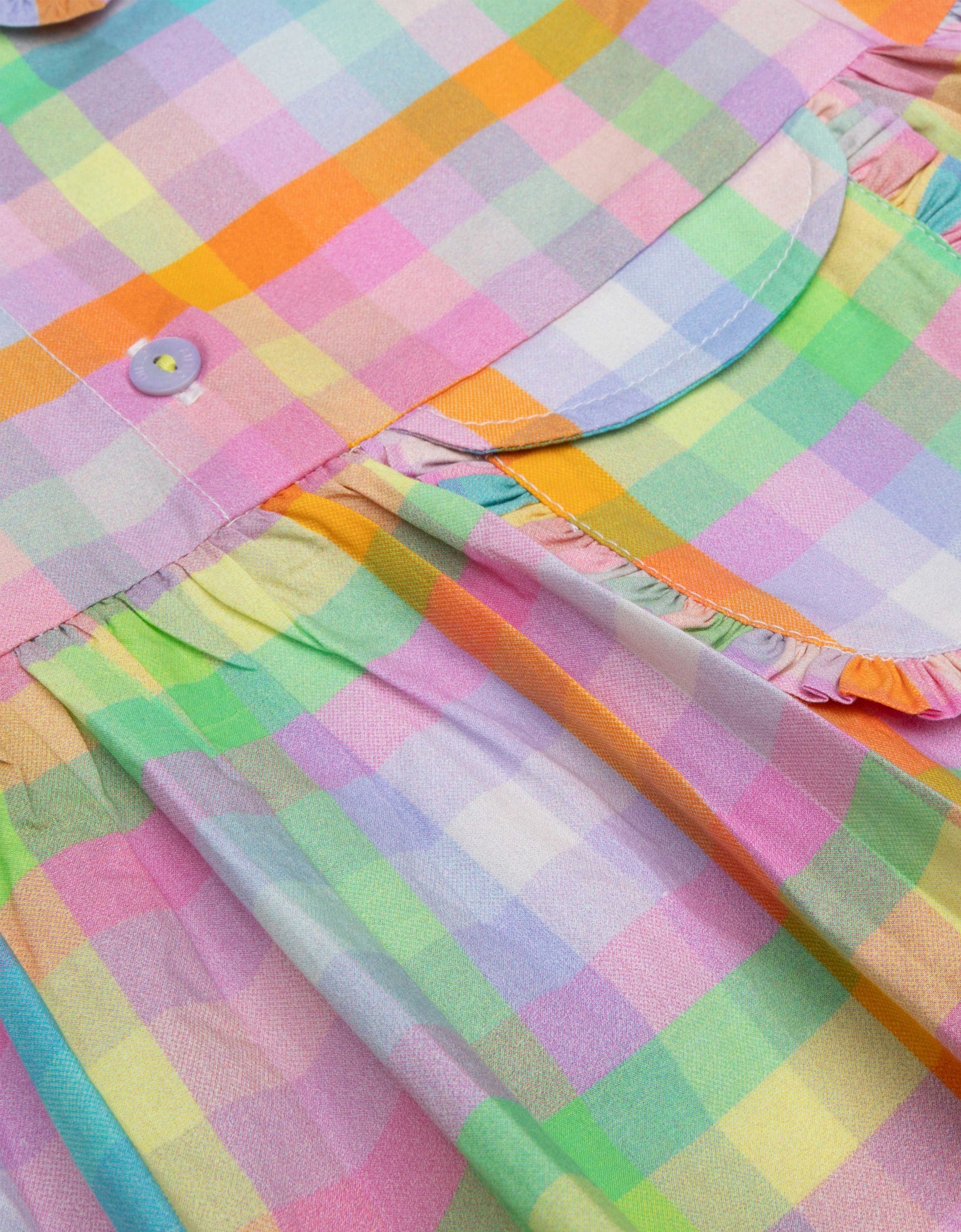 Colourful Oilily girls dress detail