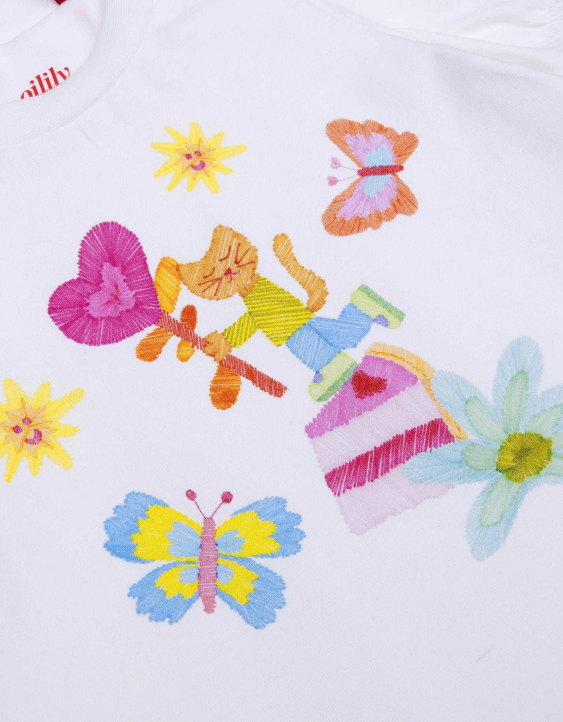 Colourful Oilily girls top detail