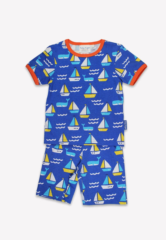 Toby Tiger Organic St Ives Print Short Pyjamas