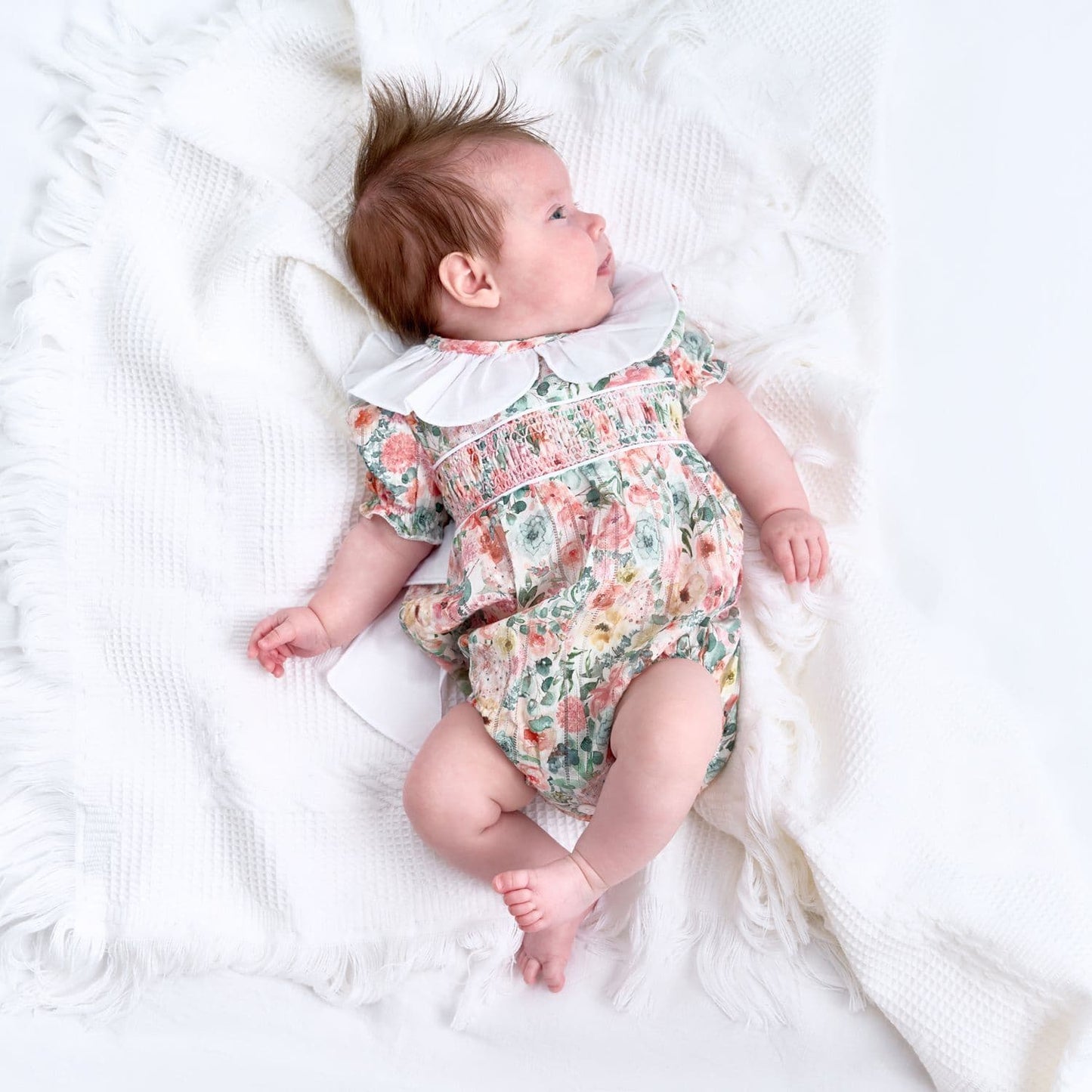 Dandelion Floral Smocked Romper