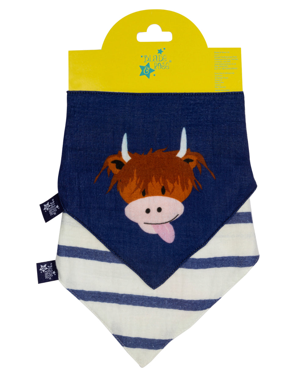 Hamish Highland Cow Muslin 2pk Bibs