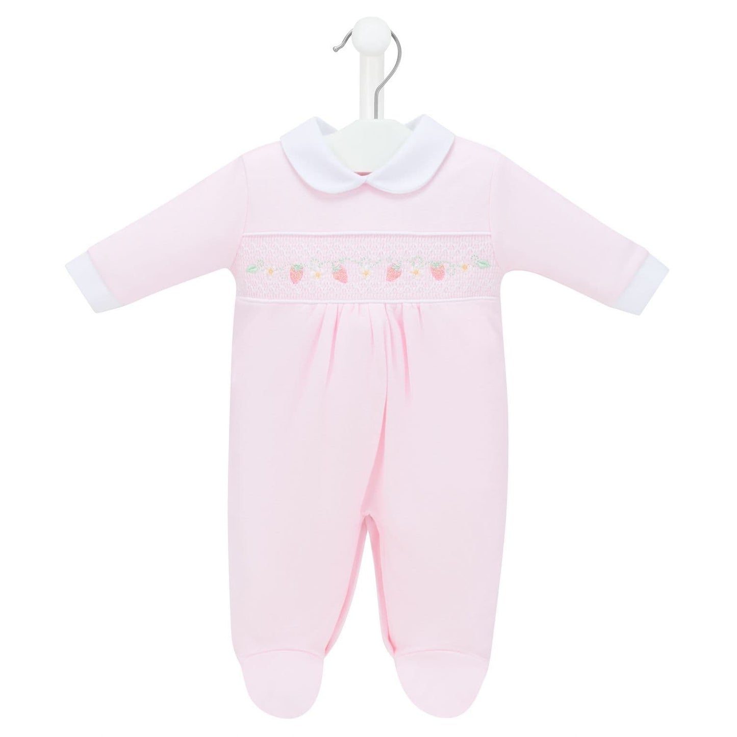 Dandelion Strawberry Smocked Sleepsuit