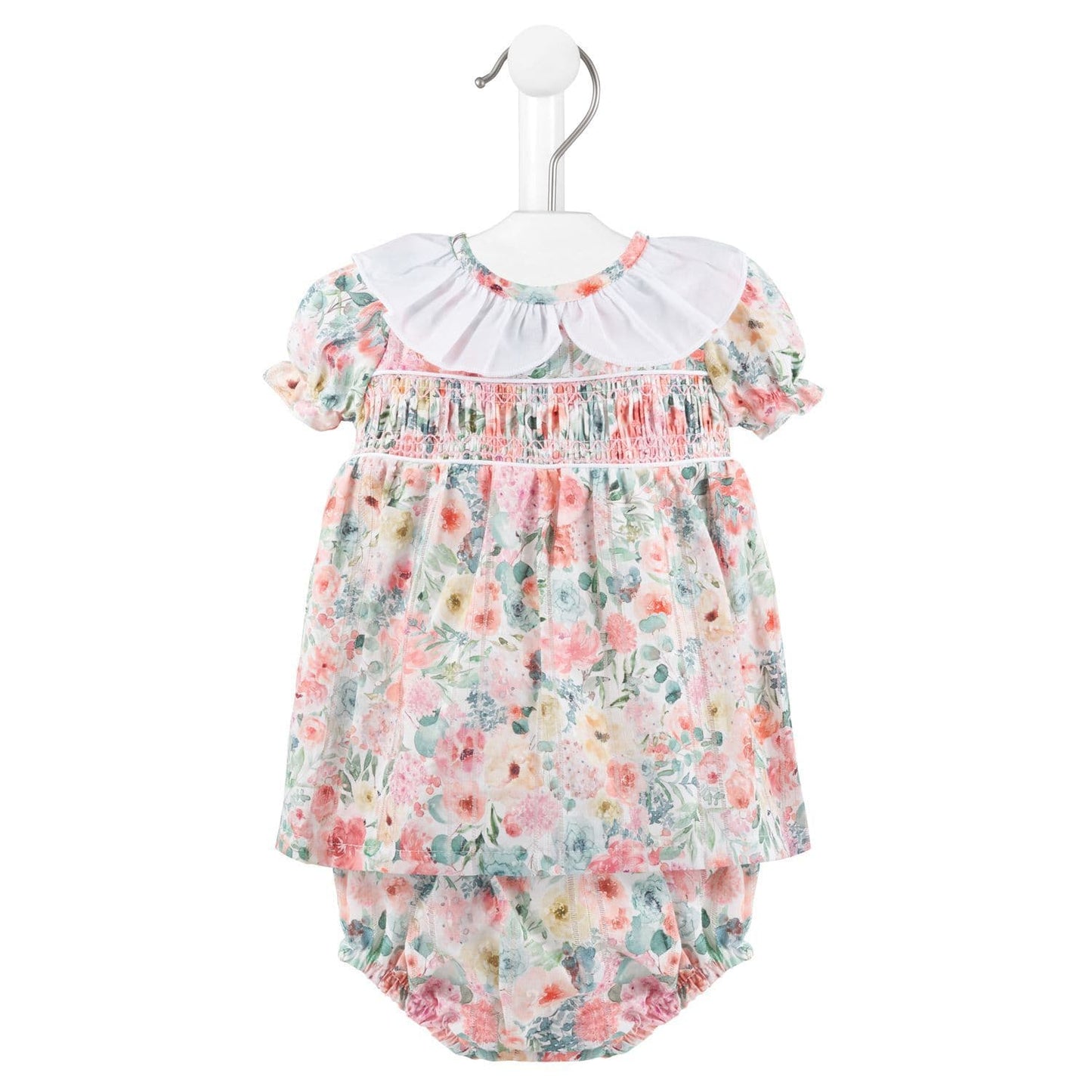 Dandelion Floral Smocked Dress and Bloomers