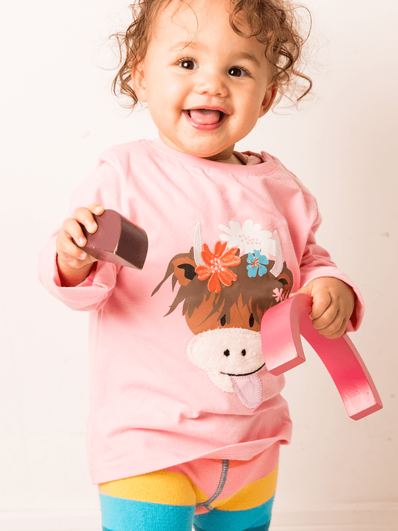 Bonnie Highland Cow Long Sleeved Top