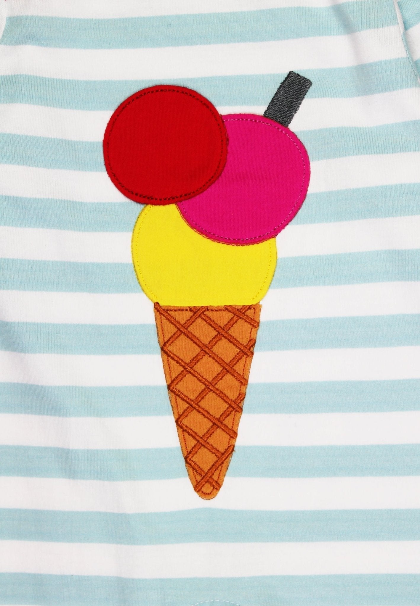 Toby Tiger Organic Ice Cream Applique Sleepsuit