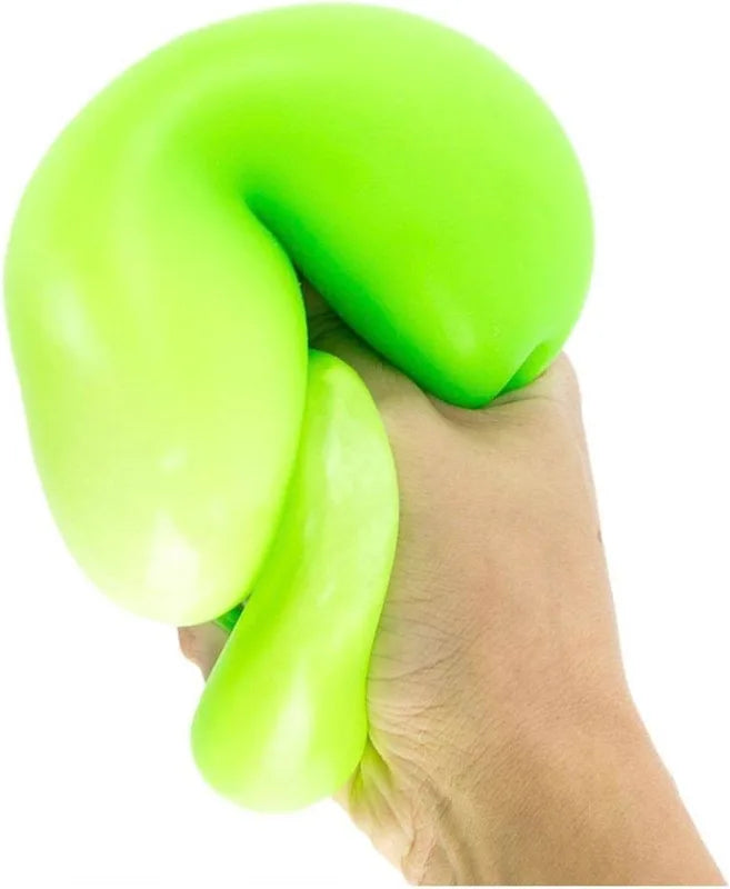 Close up of Super Duper Squish Ball soft squishy texture