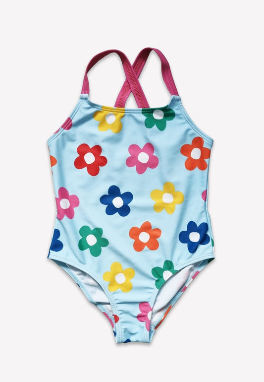 Toby Tiger Rainbow Bloom Print Kids' Swimsuit