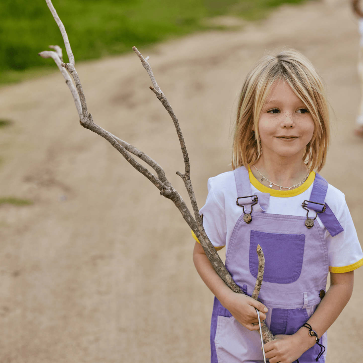 Dotty Dungarees Tonal Colourblock Dungaree Shorts - Purple
