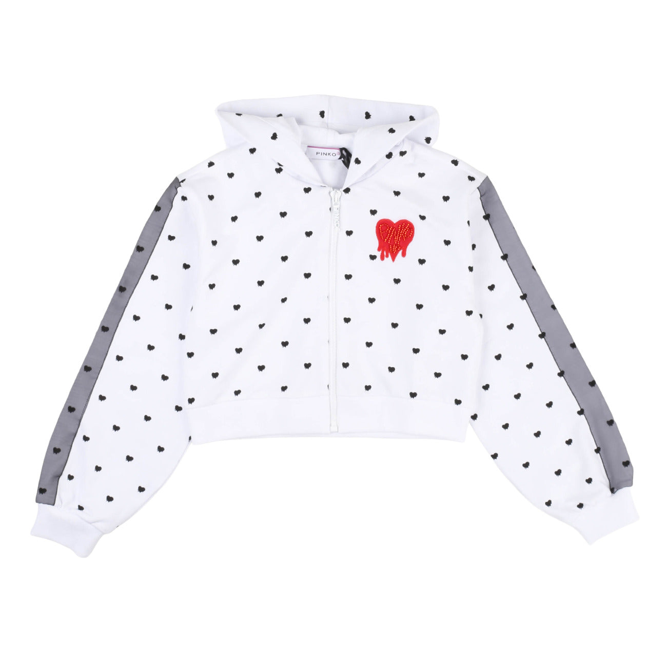 pinko - STRETCH FLEECE ZIP HOODIE BABY